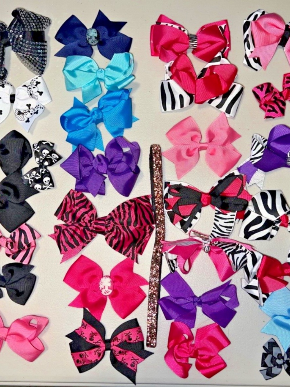Grosgrain Ribbon Hair Bows Boutique Hair Clips Alligator Set of 30 NEW